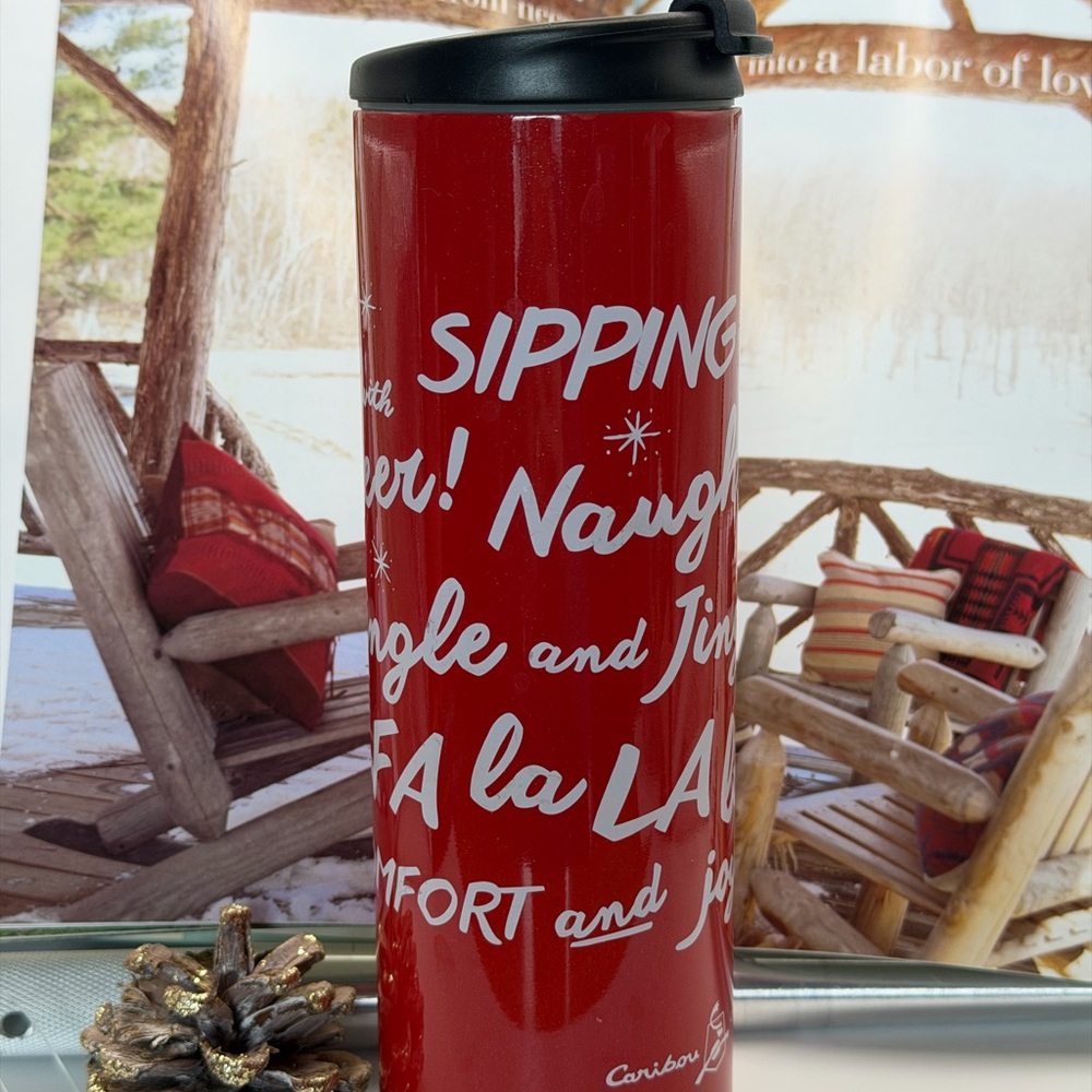 Red 16 oz Stainless Tumbler - Hand Wash Only- Filled With Good Cheer